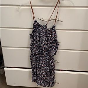 Flower romper with adjustable straps